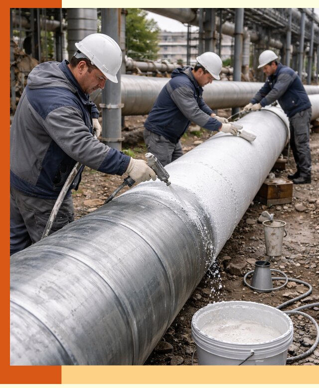 Утепление теплотрассы жидкой теплоизоляцией в Усть-Илимске