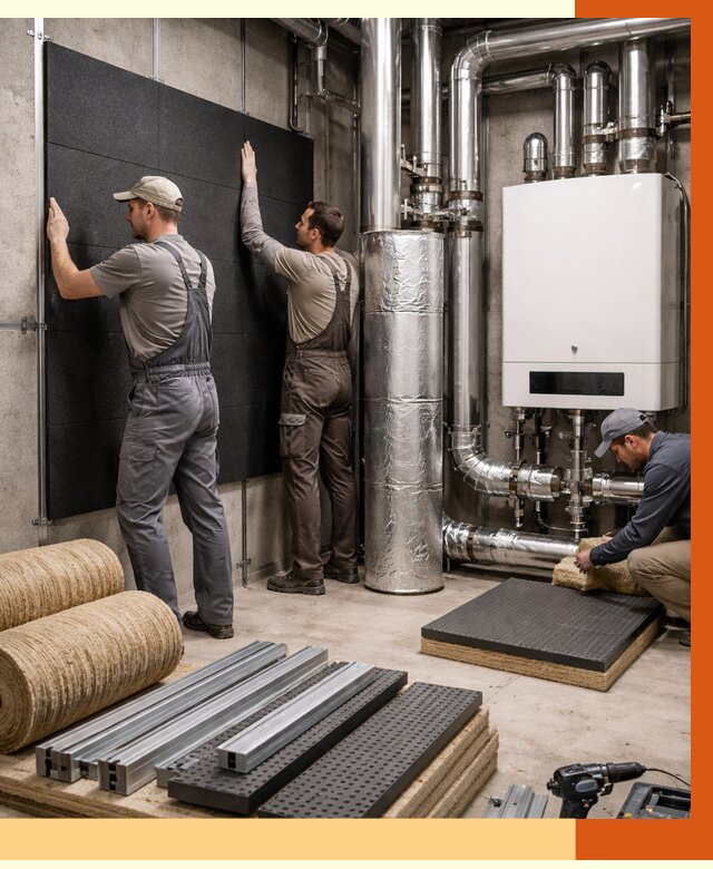 Шумоизоляция котельной в Усть-Илимске от 6760 руб. под ключ | Профессиональная звукоизоляция — ТепломастерСть