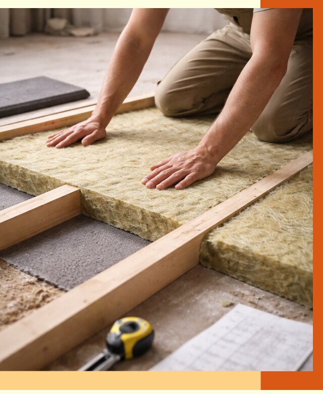 Шумоизоляция пола в Усть-Илимске от 1300 руб./м² — профессиональная звукоизоляция | ТепломастерСть