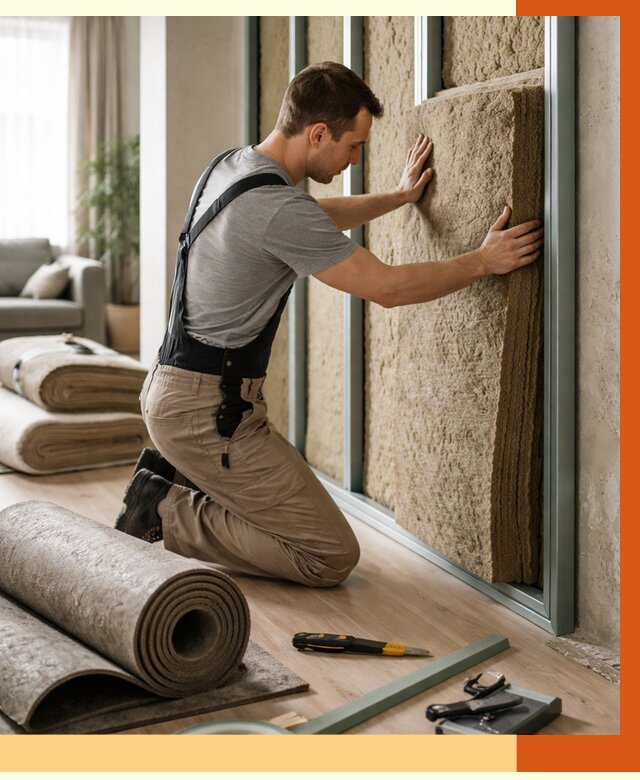 Шумоизоляция перегородок в Усть-Илимске от 1716 руб. за м2 — ТепломастерСть