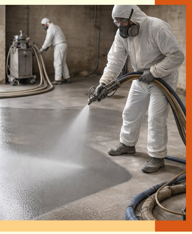 Гидроизоляция полимочевиной в Усть-Илимске от 8840 руб/м² — напыление полимерной гидроизоляции | ТепломастерСть