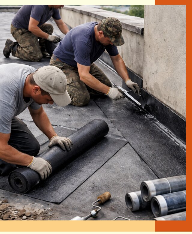 Гидроизоляция кровли в Усть-Илимске от 4680 руб. — профессиональная гидроизоляция крыши | ТепломастерСть
