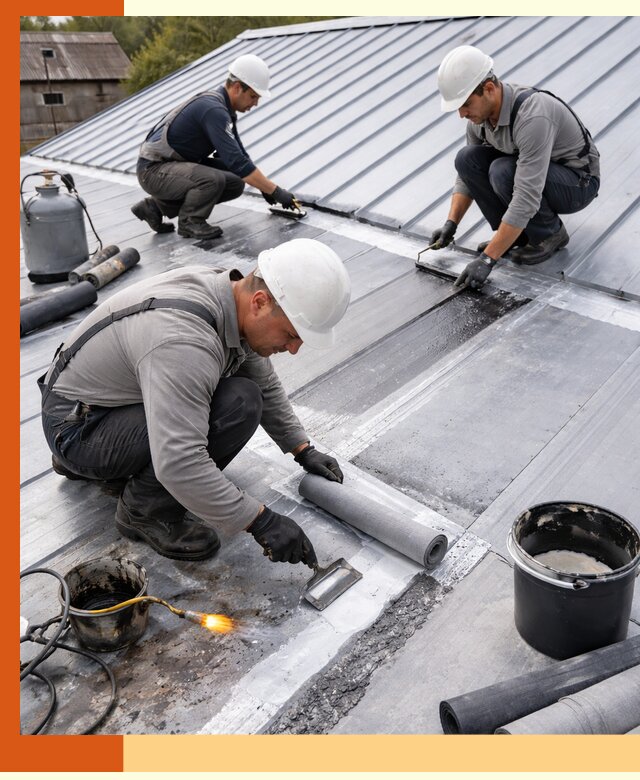 Гидроизоляция металлической кровли с гарантией в Усть-Илимске