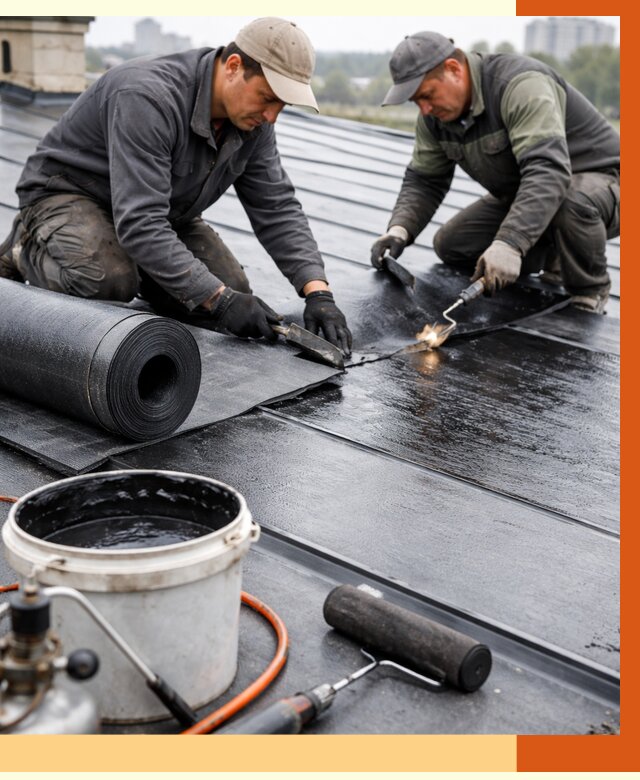 Гидроизоляция фальцевой кровли в Усть-Илимске от 7800 руб. под ключ | ТепломастерСть