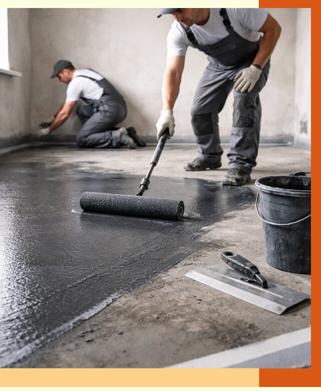 Профессиональная гидроизоляция пола в Усть-Илимске от 8840 руб. под ключ | ТепломастерСть