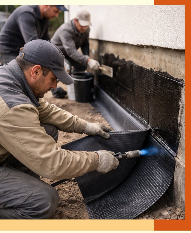 Гидроизоляция цоколя и отмостки в Усть-Илимске от 8840 руб. — ТепломастерСть