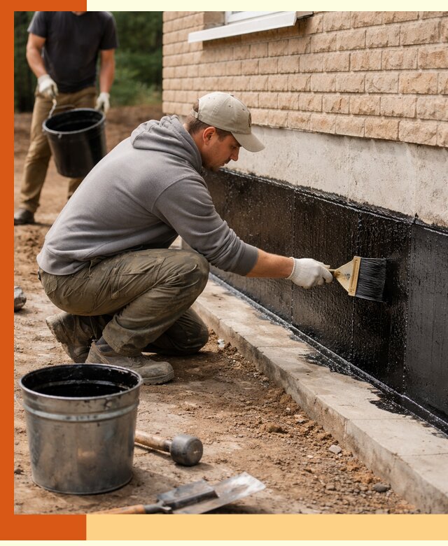 Гидроизоляция цоколя домов и зданий в Усть-Илимске эффективными методами