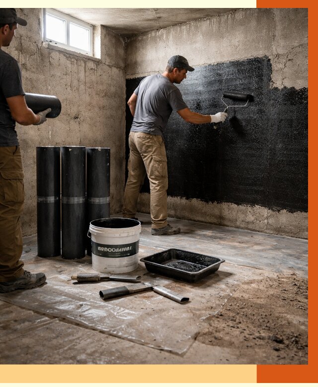Гидроизоляция подвала в Усть-Илимске от 3640 руб. под ключ | Профессионально — ТепломастерСть