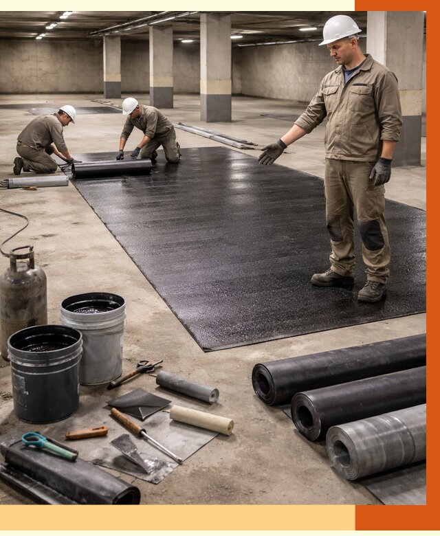 Гидроизоляция паркинга в Усть-Илимске от 1248 руб/м² — профессиональная защита | ТепломастерСть