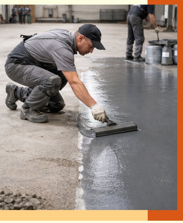 Гидроизоляция промышленного пола в Усть-Илимске от 1248 руб./м2 — ТепломастерСть специалисты под ключ