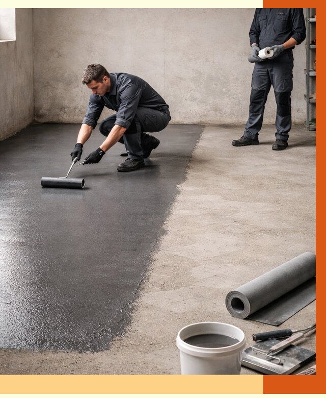 Гидроизоляция гаражного пола в Усть-Илимске от 3640 руб./м² — ТепломастерСть профессионально