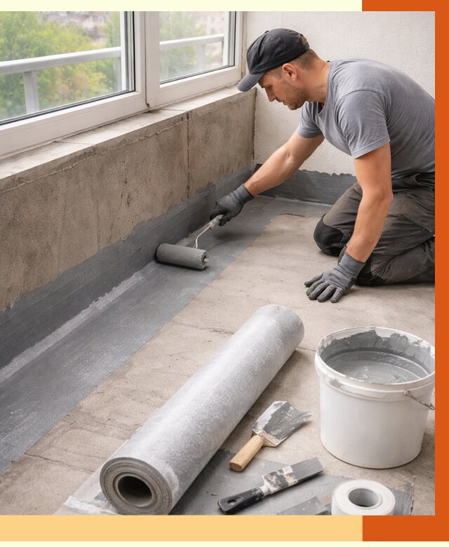 Профессиональная гидроизоляция балкона в Усть-Илимске от 4368 руб. | ТепломастерСть