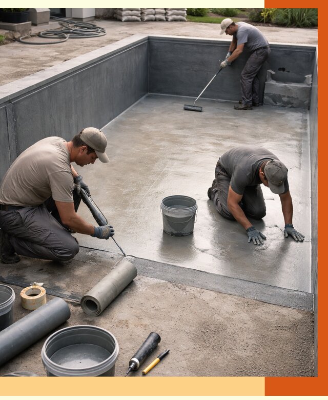 Профессиональная гидроизоляция бассейна в Усть-Илимске от 6760 руб. за м2 | ТепломастерСть