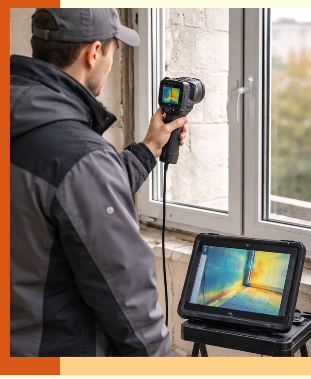 Тепловизионное обследование дома в Усть-Илимске для выявления утечек тепла