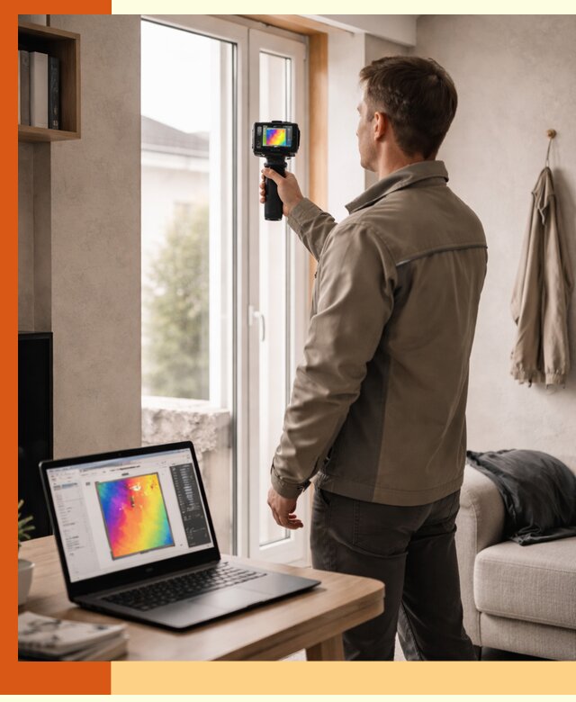 Тепловизионное обследование квартиры в Усть-Илимске для поиска утечек тепла