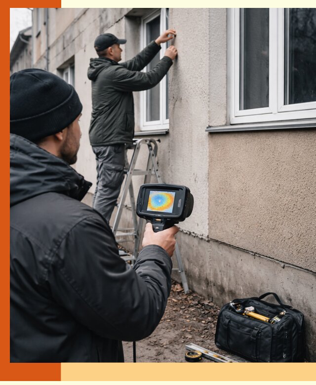 Тепловизионное обследование фасада в Усть-Илимске для выявления дефектов