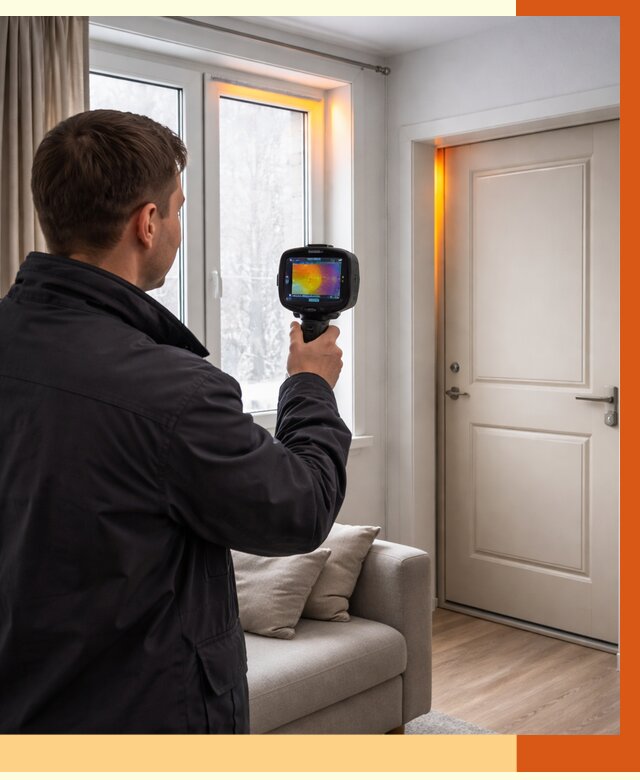 Тепловизионное обследование окон и дверей в Усть-Илимске от 4680 руб. | ТепломастерСть