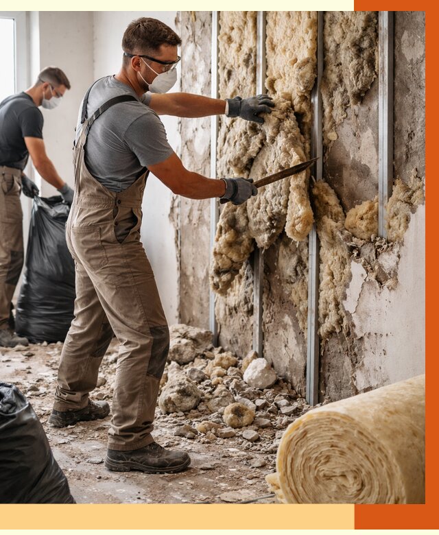 Демонтаж старого утеплителя в Усть-Илимске от 3640 руб. — работы под ключ | ТепломастерСть