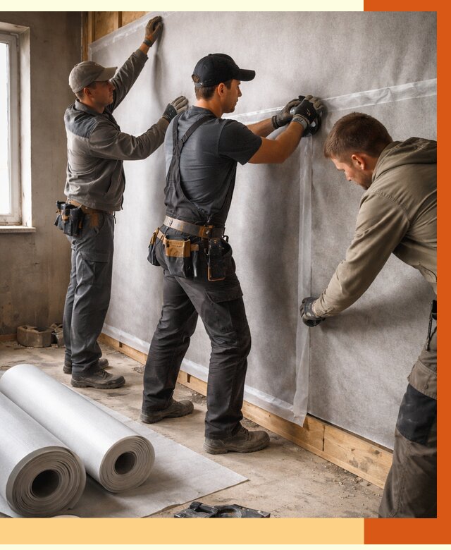 Монтаж ветроизоляции в Усть-Илимске от 4680 руб./м2 — профессионально | ТепломастерСть