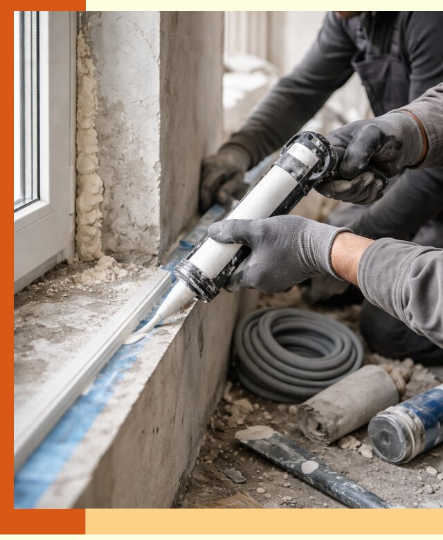 Герметизация стыков и примыканий зданий в Усть-Илимске