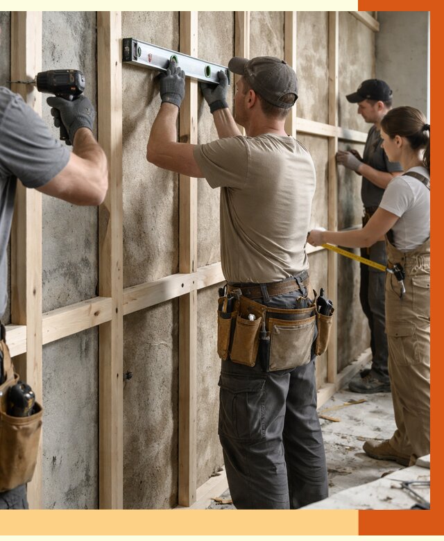 Монтаж обрешетки под утепление в Усть-Илимске от 1196 руб/м² | Заказать у ТепломастерСть